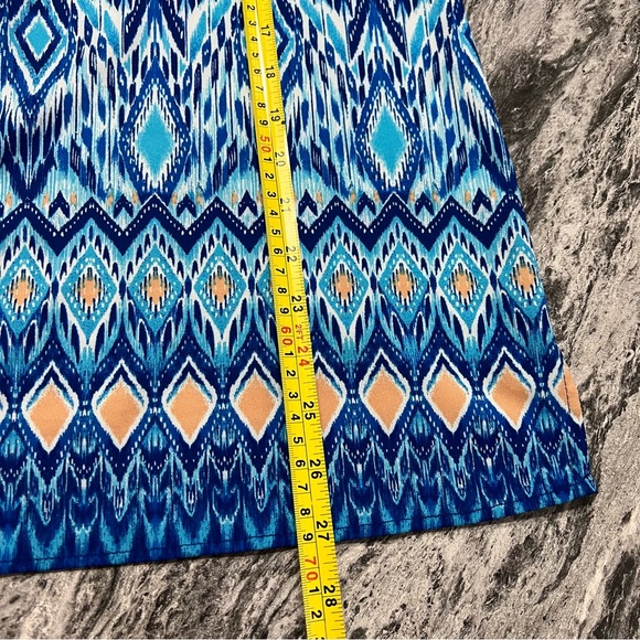 Belle by Kim Gravel ikat print v-neck blouse - Picture 9 of 11